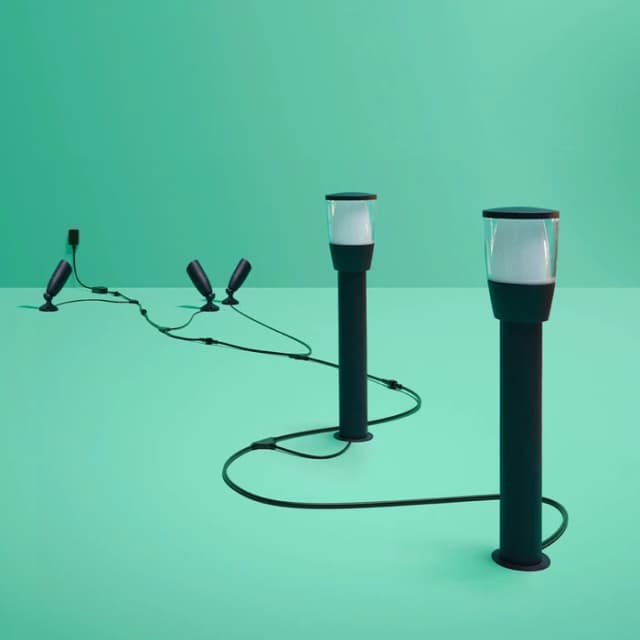 Detalle de WiZ Connected WiZ Elpas Sockelleuchte für den Garten – farbiges & weißes Licht (Schwarz), Erweiterung