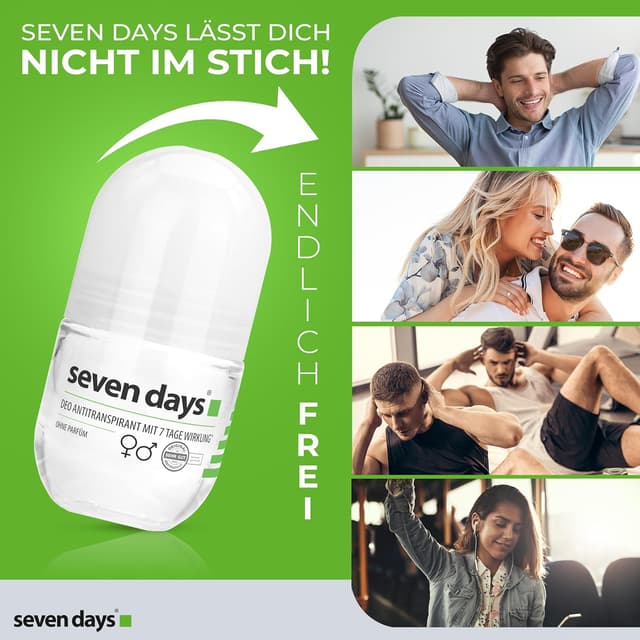 Thumbnail 5 de seven days Antitranspirant 50 ml Roll‑On gegen Schweiß ⬇