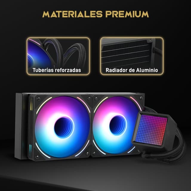 Detalle de forgeon Solum 240 Refrigeración líquida 240mm