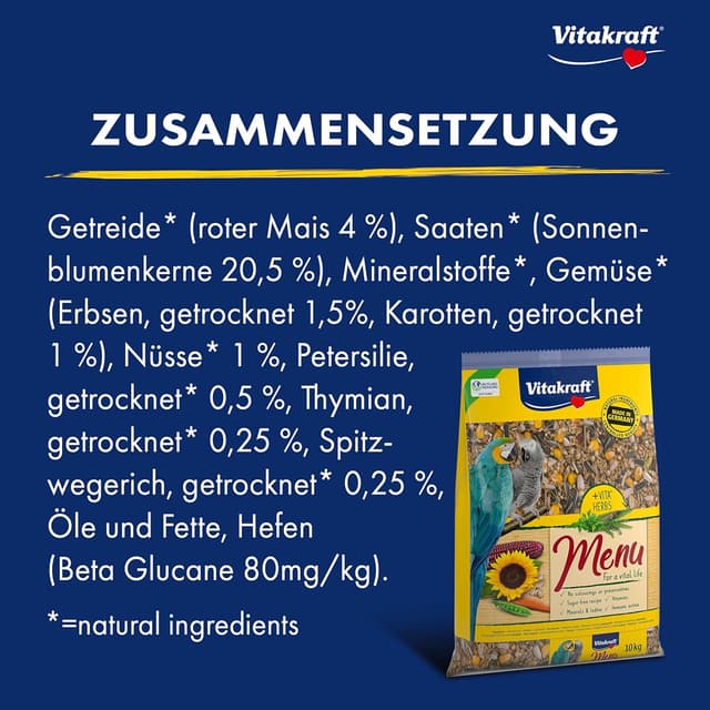 Thumbnail 4 de Vitakraft Menu 10 kg nourriture perroquets 🐦