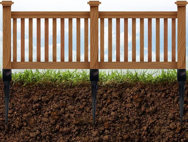 Detalle de ARIFARO Fence Post Anchor Holders 81 cm