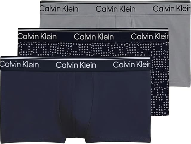 Detalle de Calvin Klein Low Rise Trunk 3pk LV00NB4409, boxer a vita bassa da uomo (confezione da 3)