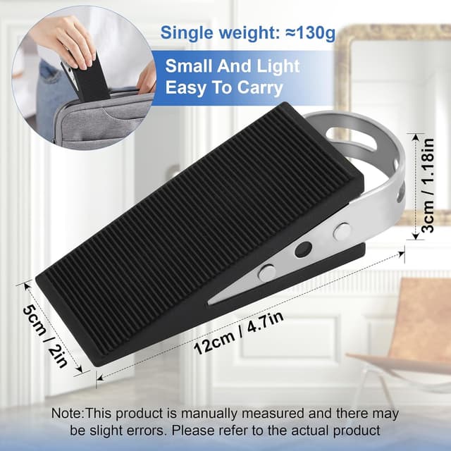 Detalle 2 de WUFANC WUFANC cale porte caoutchouc 12 x 5 x 3 cm