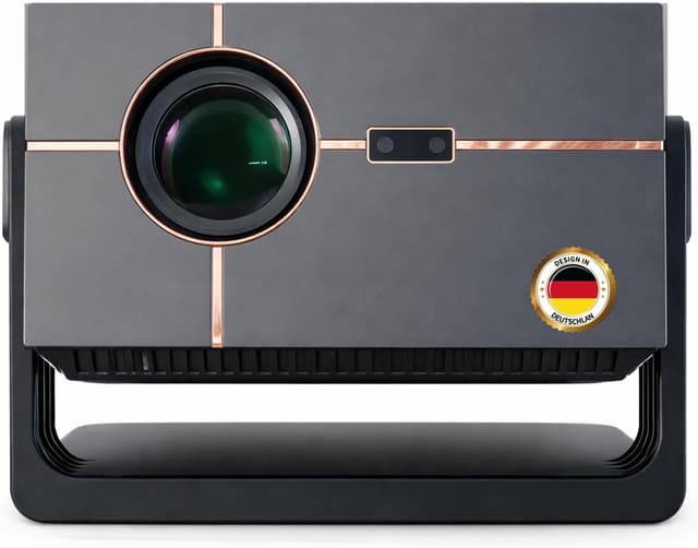 Detalle de Smart Beamer 4K Heimkino mit Autofokus, Auto-Trapezkorrektur, WiFi 6 & Android (Outdoor/Garten)