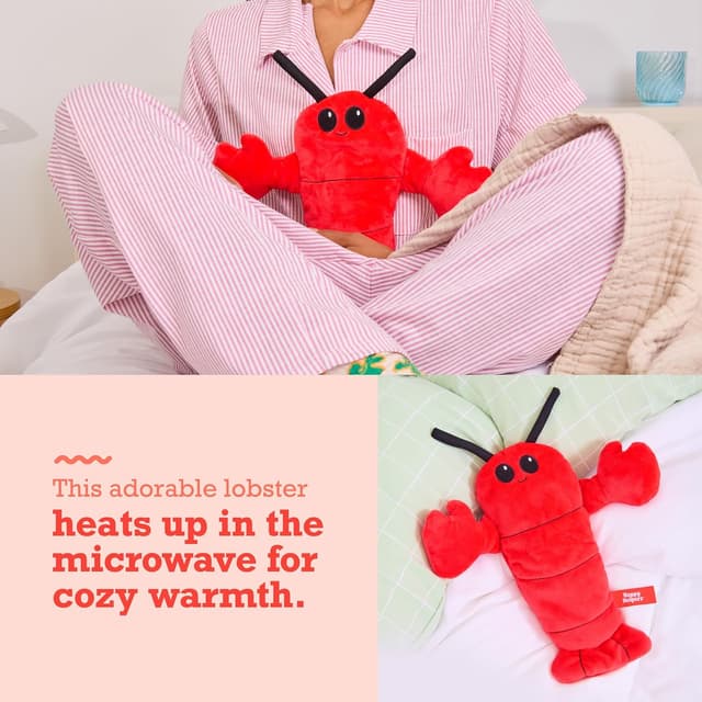 Detalle de Menstruation Crustacean 14" Lobster Plush with Removable Lavender Heating Pad by What Do You Meme?