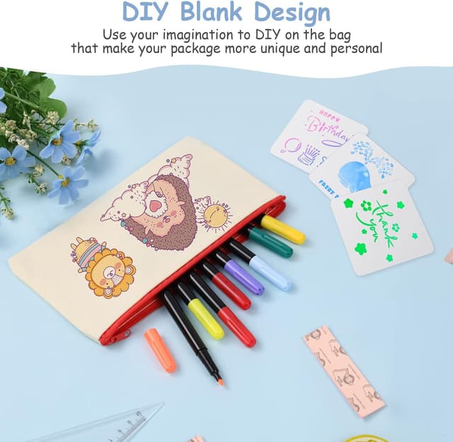 Thumbnail 5 de Vicloon Pochette Tissu Zippée 21x12 cm