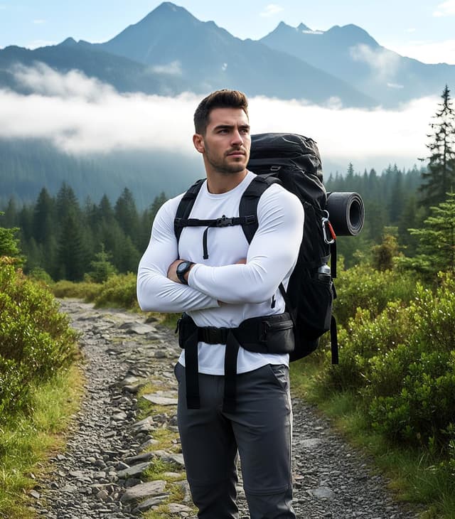 Detalle 2 de Boyzn Men’s 1, 3, or 5 Pack Performance Long Sleeve T-Shirts with UPF 50+ Sun Protection