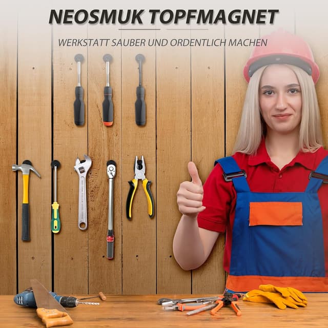 Thumbnail 1 de Neosmuk Magnet 25mm Loch Schwarz