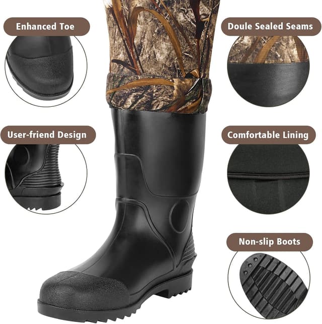 Detalle de Trudave Chest Waders Waterproof Neoprene w/ Boots 🎣
