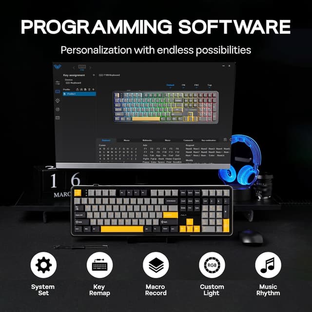 Detalle de EPOMAKER F108 mechanical keyboard 4000 mAh