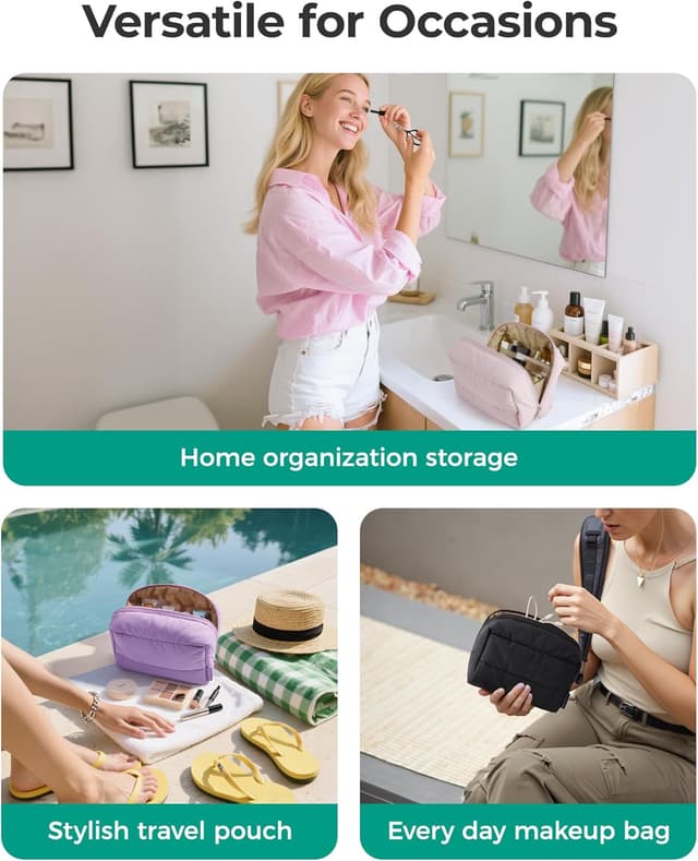 Thumbnail 1 de BAGSMART Cute Puffy Makeup Bag 7.87in