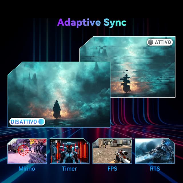 Detalle de KTC Gaming Monitor 24 pollici FHD 144Hz/120Hz con pannello IPS e protezione luce blu