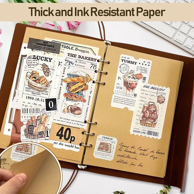 Detalle de Taccuino A5 in pelle PU ricaricabile vintage 80 fogli