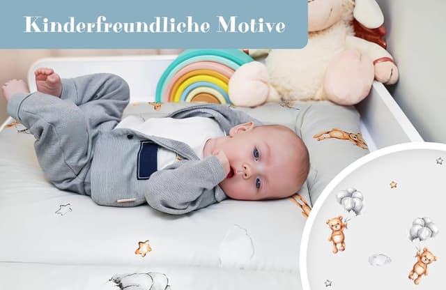 Thumbnail 4 de Colchón cambiador bebé Ositos 75x72 cm portátil y impermeable