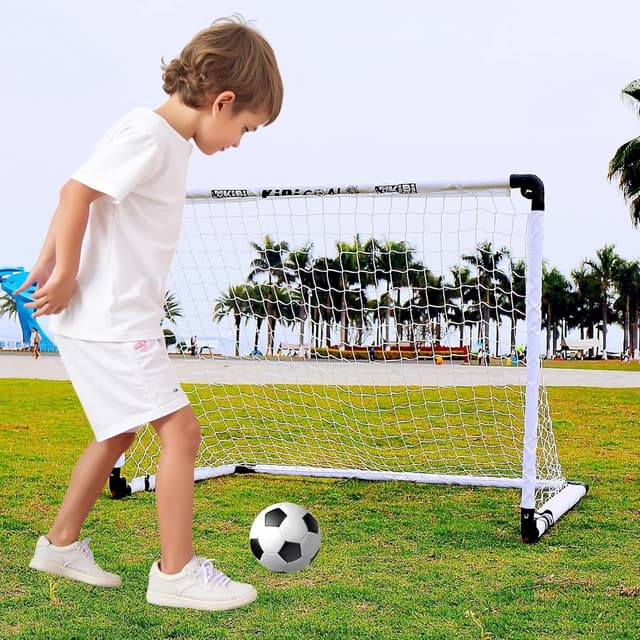 Detalle de KiBiGOAL Kids Portable Foldable Football Goal (Indoor & Outdoor Mini Goal)