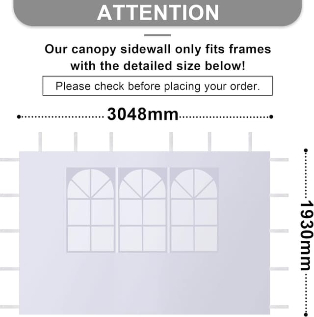 Detalle 2 de BONTEC Panel lateral 3048x1930 para tienda
