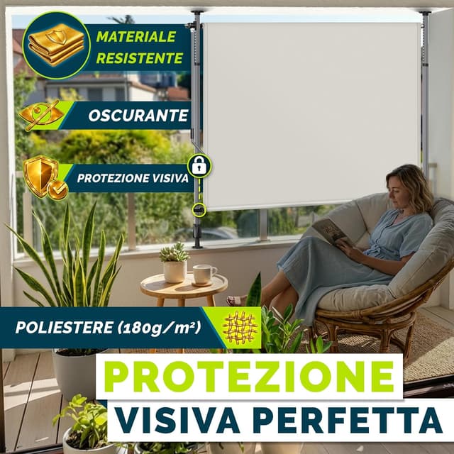 Thumbnail 2 de Tillvex Tenda da sole verticale 120x310 Beige