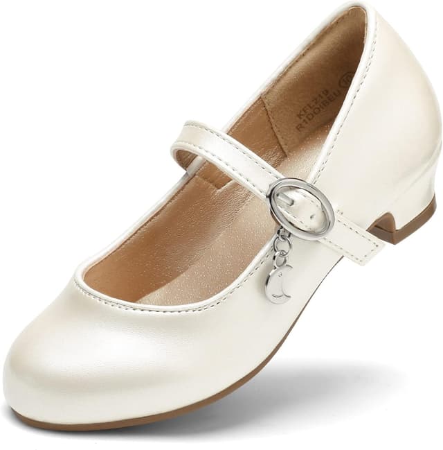 Detalle de Dream Pairs ballerines Mary Jane pour fille avec talon de 3 cm et bride réglable