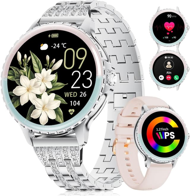 Detalle de LIGE Smart Watch Women Phone Call 1.27" HD Round ❤? Wait.