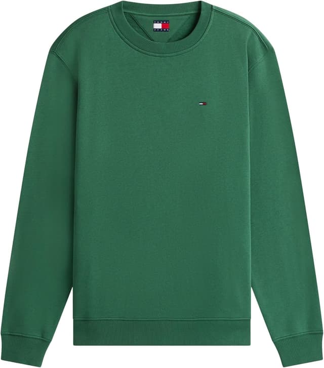 Detalle de Tommy Jeans felpa da uomo Regular Fit con bandiera sul petto