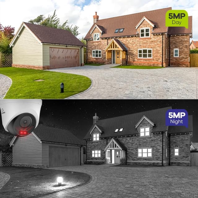 Detalle 2 de SANNCE 5MP PoE Security Camera with Audio (Outdoor CCTV, Human/Vehicle Detection, 30m Night Vision) – IP67