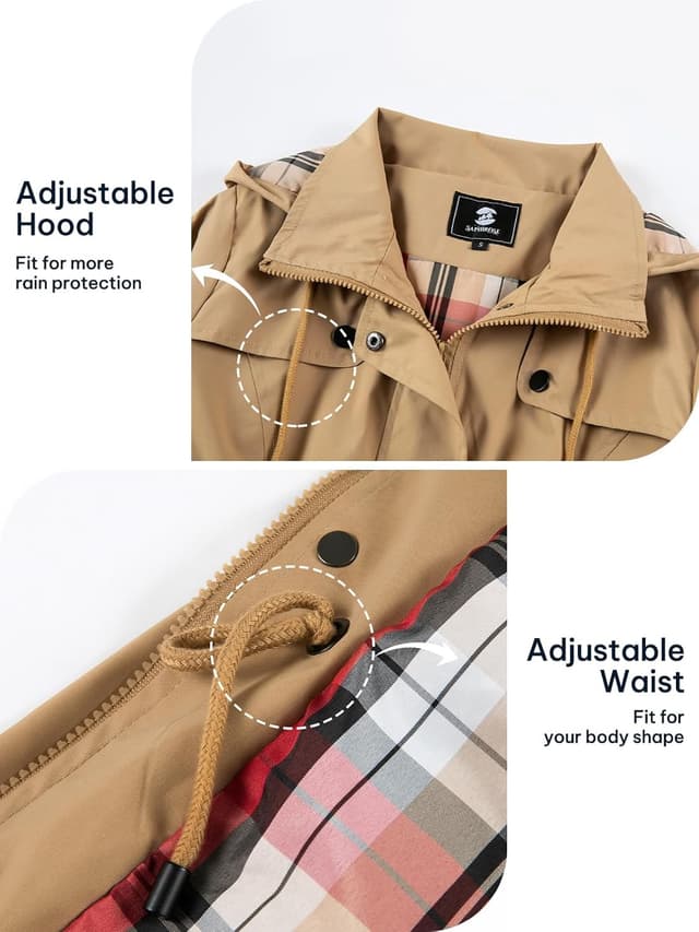 Thumbnail 4 de SaphiRose Women's Waterproof Rain Jacket