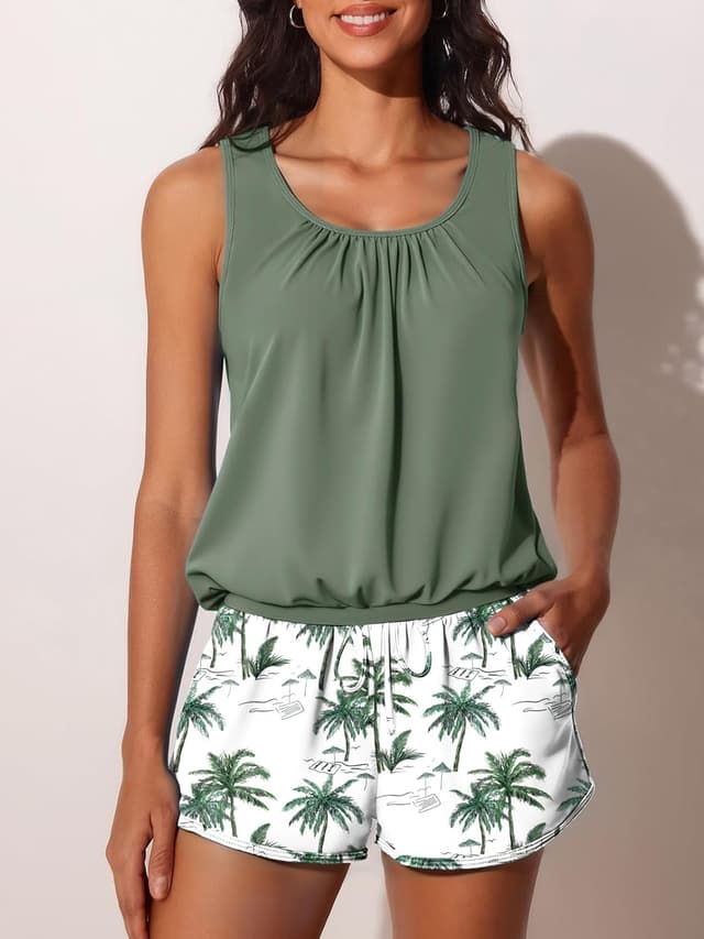 Thumbnail 5 de Summer Mae Blouson Tankini swimsuit with shorts