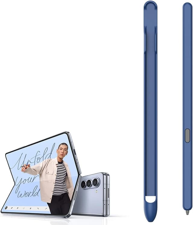 Detalle de Sostituzione S Pen per Galaxy Z Fold 6 (Fold5/Fold4/Fold3) con slot Blu – Stilo Fold Edition