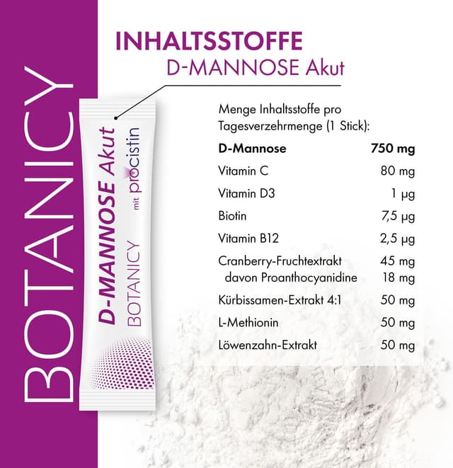 Thumbnail 4 de Botanicy D-Mannose + Cranberry Akut