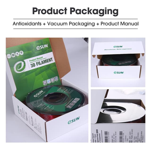 Thumbnail 6 de eSUN PETG Filament 1.75mm 1kg Black