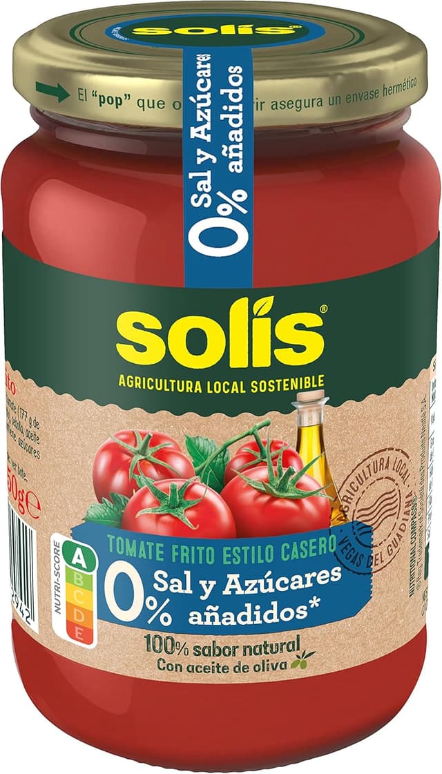 Thumbnail 2 de SOLIS Tomate Frito Estilo Casero 0% Sal y Azúcares Añadidos 🍅