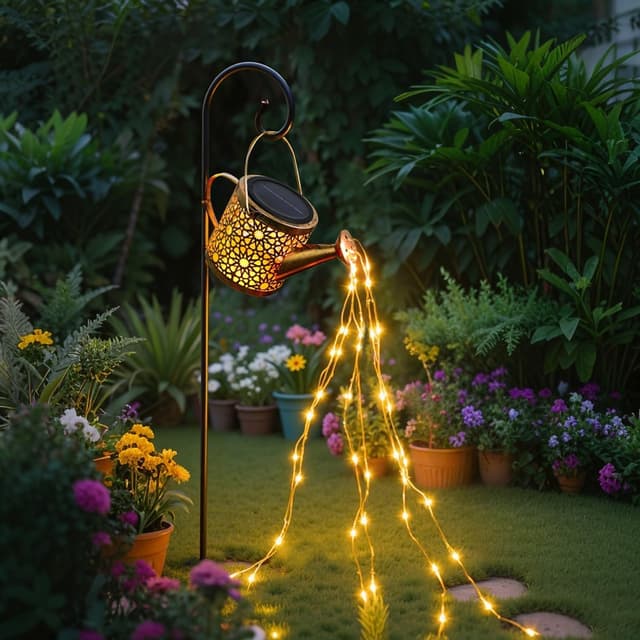 Detalle de Solar Watering Can Lights 8.5cm panel