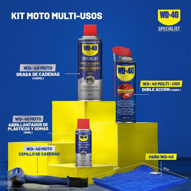 Detalle de WD-40 Specialist Motorbike Kit Mantenimiento 400 ml