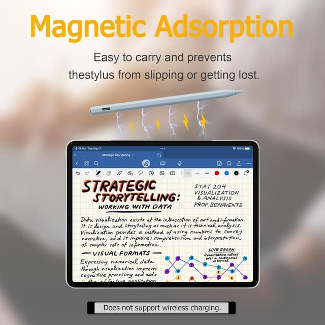 Thumbnail 6 de Pencil for iPad (2026–2018) Fast Charge Stylus with Palm Rejection & Tilt Sensitivity