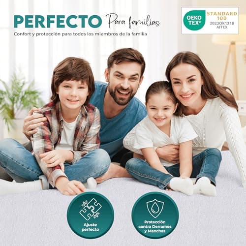 Thumbnail 6 de Utopia Bedding Protector de colchón impermeable 90 x 190 cm (100% elástico, Oeko-Tex)