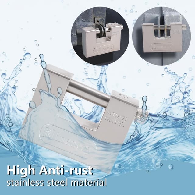 Detalle de Nineaccy super heavy duty padlock lock 1.1KG
