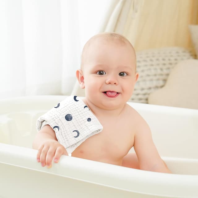 Detalle 2 de Bearmoss Muslin Squares Cloths 10 Pack