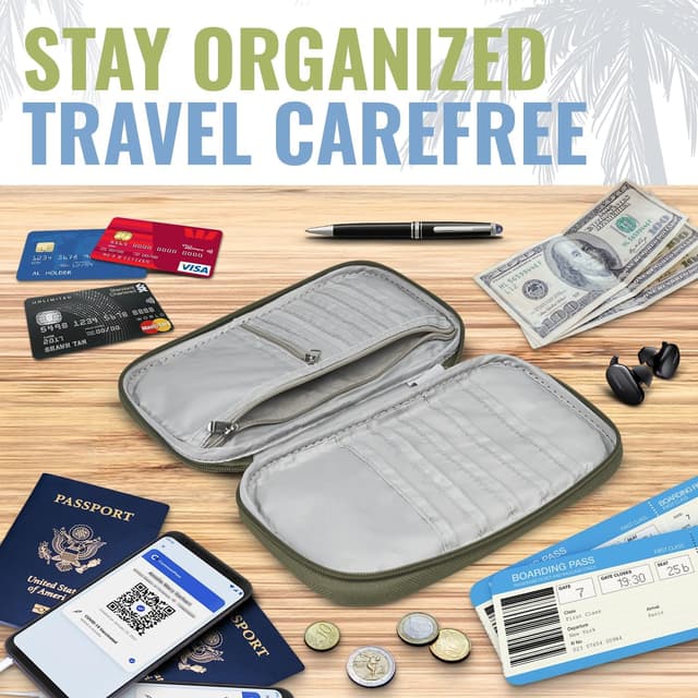 Thumbnail 4 de BOACAY Family Passport Holder RFID Travel Wallet