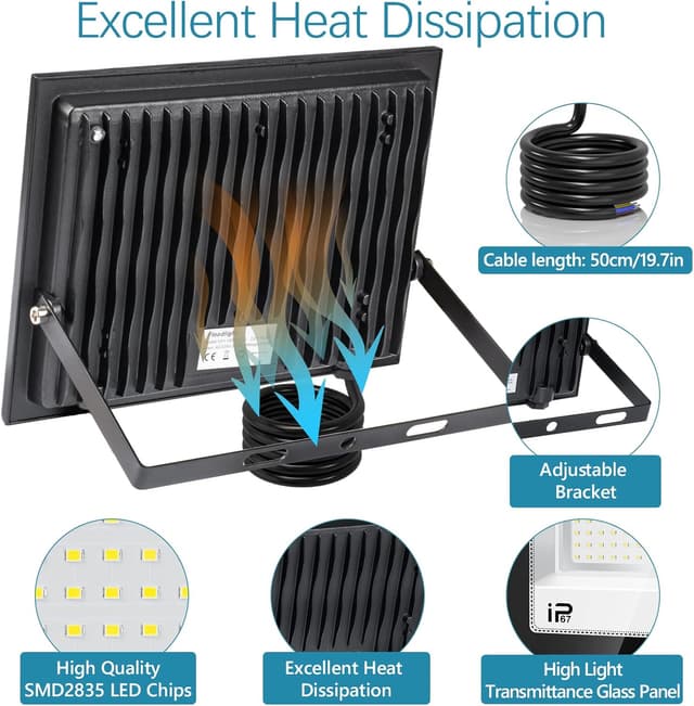 Thumbnail 1 de YZYFACAI Projecteur Led Extérieur 100W