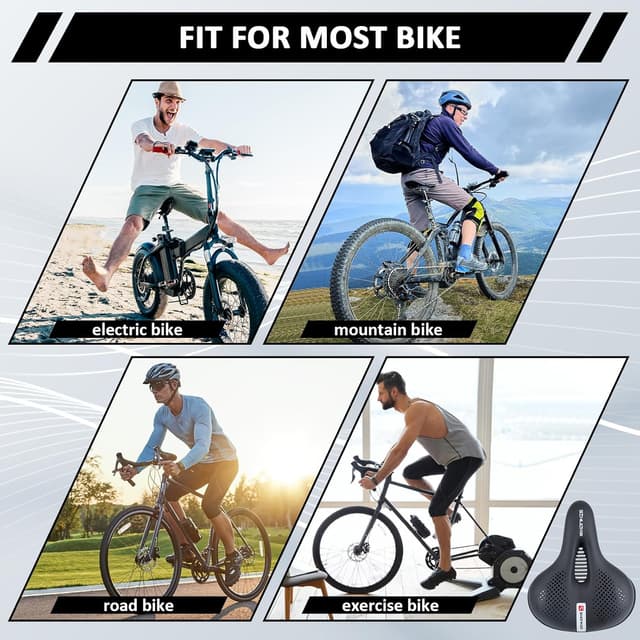 Thumbnail 6 de Wide Soft Bike Saddle Cushion