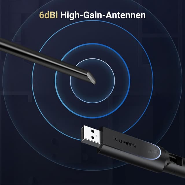 Detalle de UGREEN AX900 WLAN Stick 6dBi