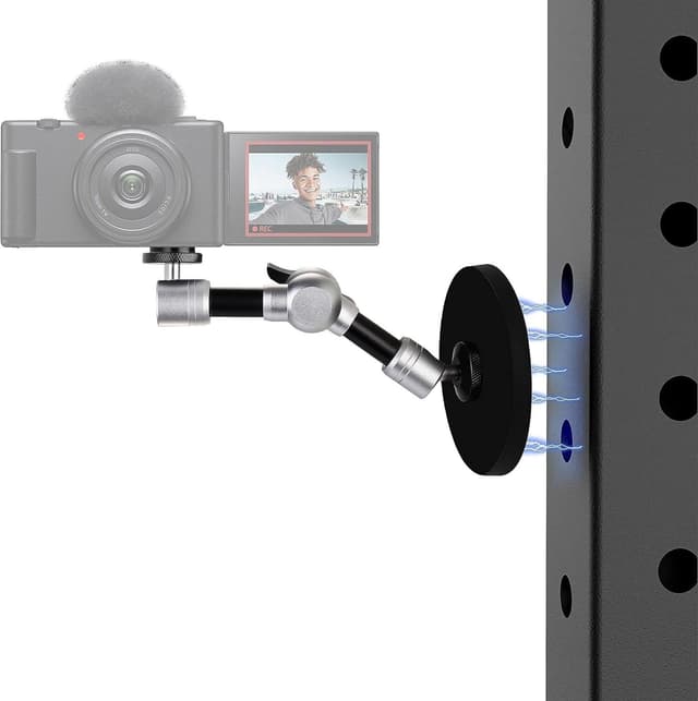 Detalle 2 de Magnetic Phone Holder with 18cm Folding Arm (360°) – strong neodymium mount for phones