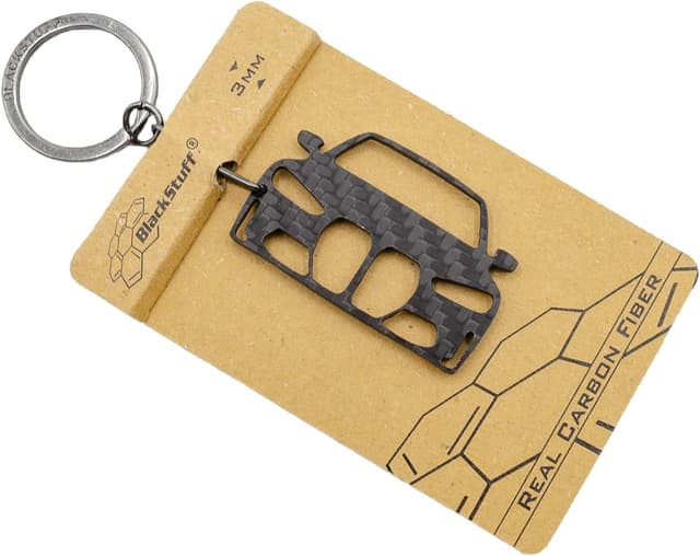Detalle 1 de BlackStuff Carbon Karbonfaser Schlüsselanhänger BS-999 (kompatibel mit M3 M4 G80–G82, 2020)