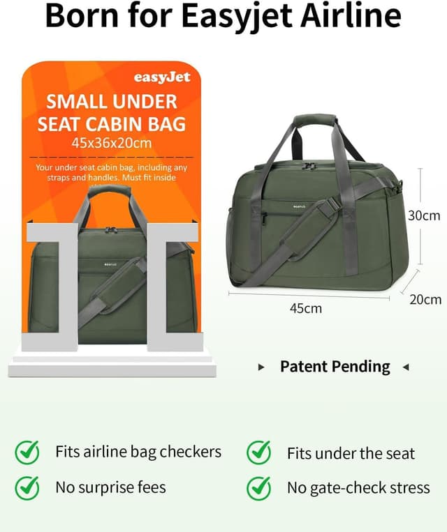 Detalle de ECOHUB Easyjet cabin bag 45x36x20 laptop