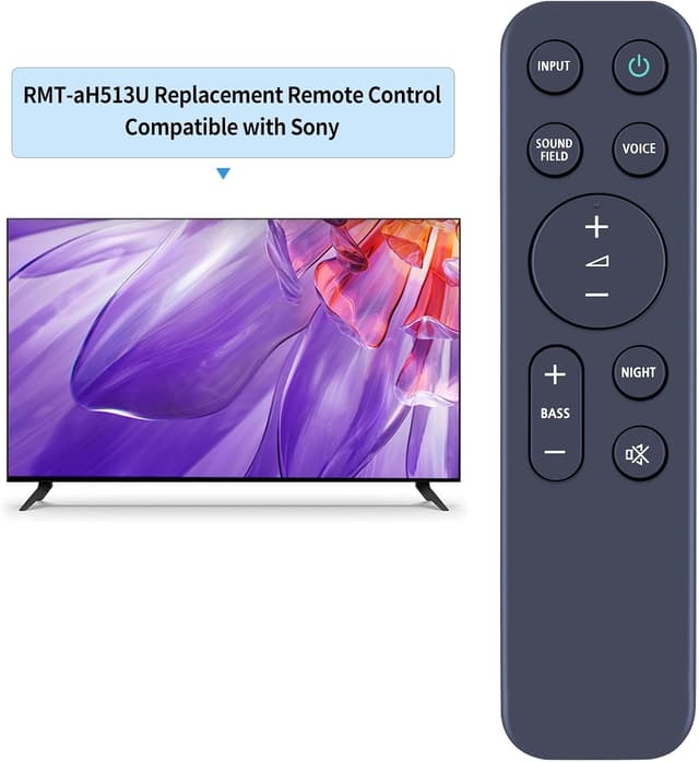 Detalle 2 de TCNOUMT RMT-AH513U replacement remote for Sony soundbars (plug-and-play)