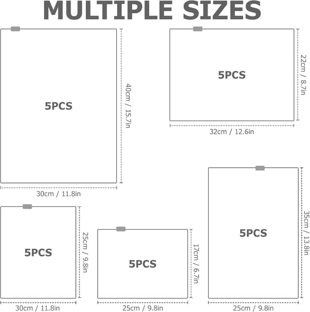 Thumbnail 5 de Carehabi 25 sacchetti da viaggio con zip 5 taglie