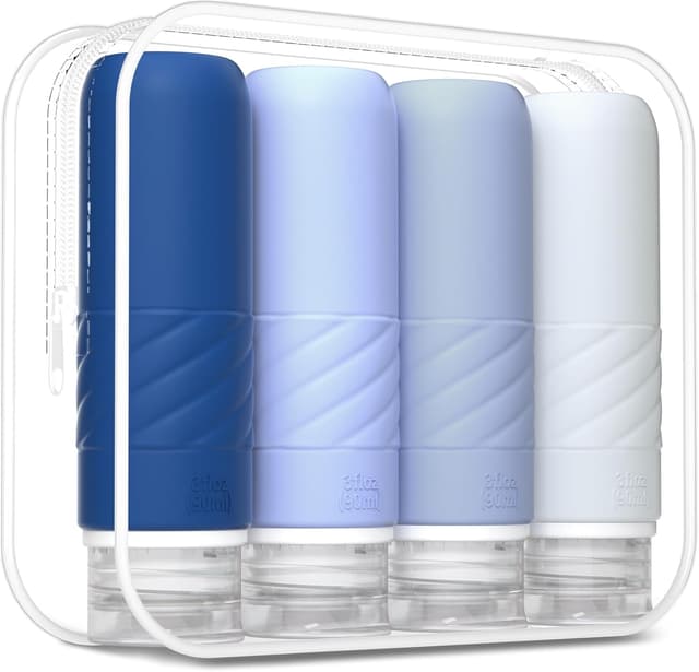 Thumbnail 6 de Gemice CAA-approved 90ml silicone travel bottles (4-pack) – leak-proof squeezable toiletries containers