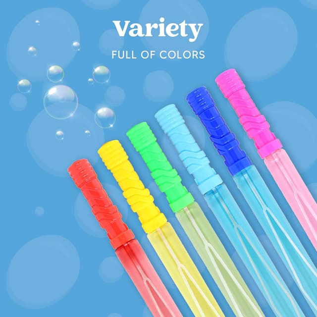 Detalle de JOYIN 24 PCS 14in/37cm Big Bubble Wands (Bulk, 2 Dozen) — big bubble wands for kids’ outdoor play & party bags