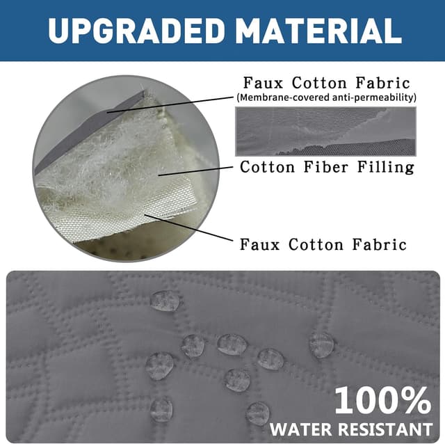 Detalle 2 de Ystyle Funda Reclinable 1 Plaza Gris Claro