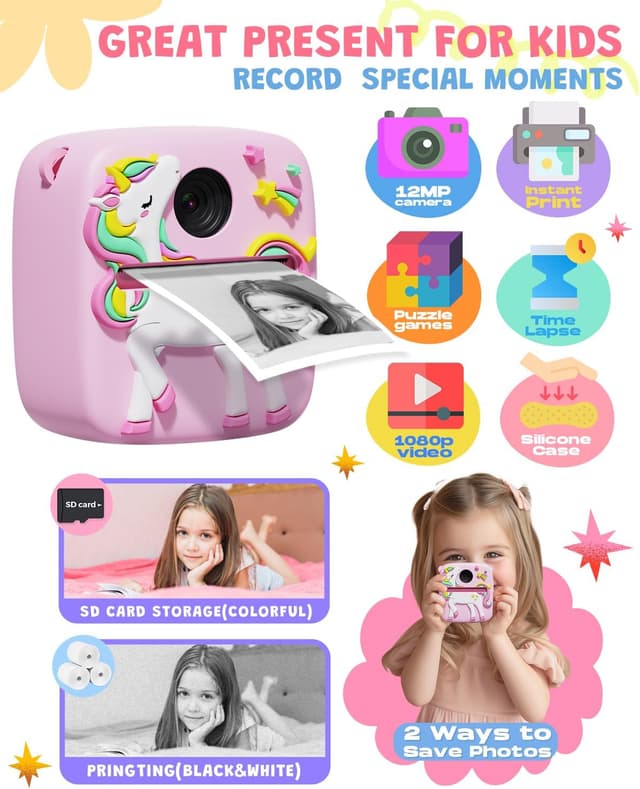 Detalle 2 de Kids Camera Instant Print 1080P